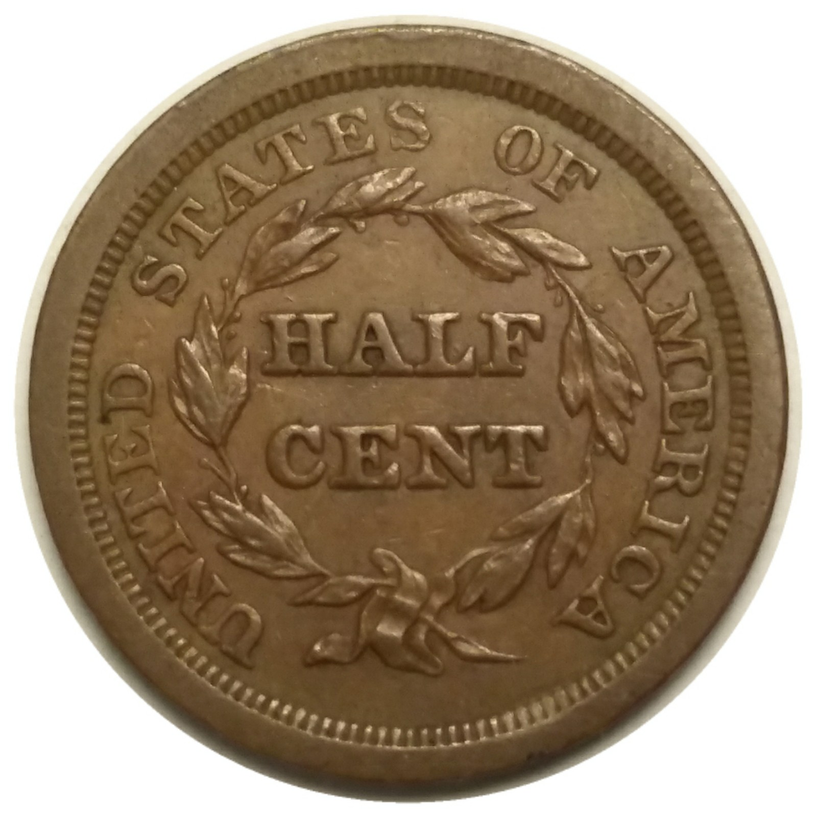 1851-Braided-Hair-Half-Cent